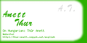 anett thur business card